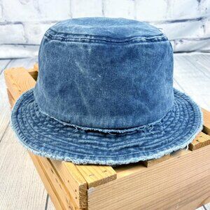 Hipster David & Young Distressed Denim Bucket Hat